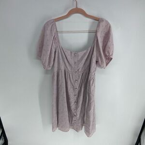 South Moon Under Sweet En Forme Women's Pink Heart Print Mini Dress Large